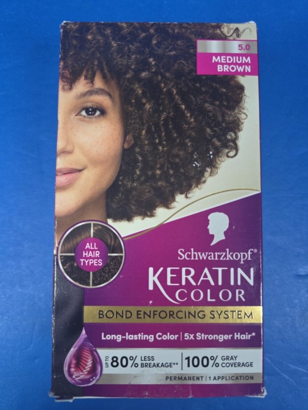 Schwarzkopf Keratin Color Permanent Bond Enforcing System 5.0 Medium Brown